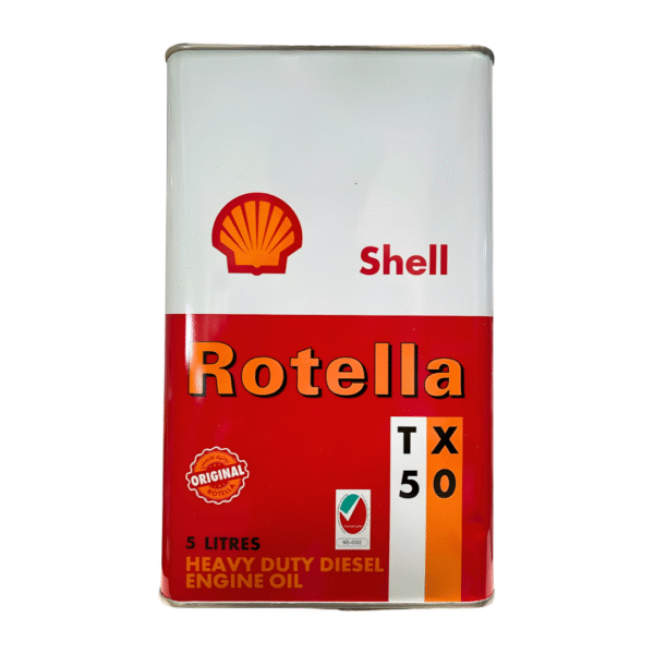 Shell Rotella TX-50 Heavy-Duty Diesel Engine Oil – 5 Liters | Ultimate Protection & Fuel Economy
