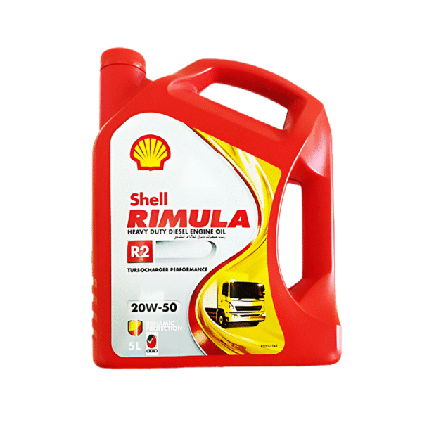 Shell Rimula R2 20W-50 Diesel Engine Oil – 5 Liters | Heavy-Duty Mineral Oil for Reliable Engine Protection