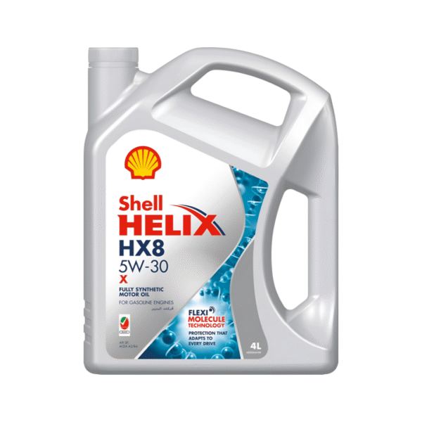 Shell Helix HX8 5W-30 Fully Synthetic Engine Oil – 4 Liters | Advanced Engine Protection, Fuel Efficiency & Clean Performance