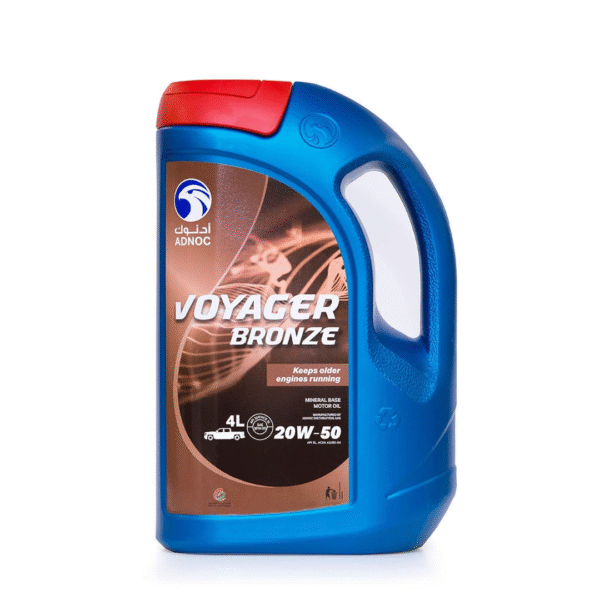 ADNOC Voyager Bronze 20W-50 SL 4L – Heavy-Duty Multigrade Engine Oil for Gasoline Engines