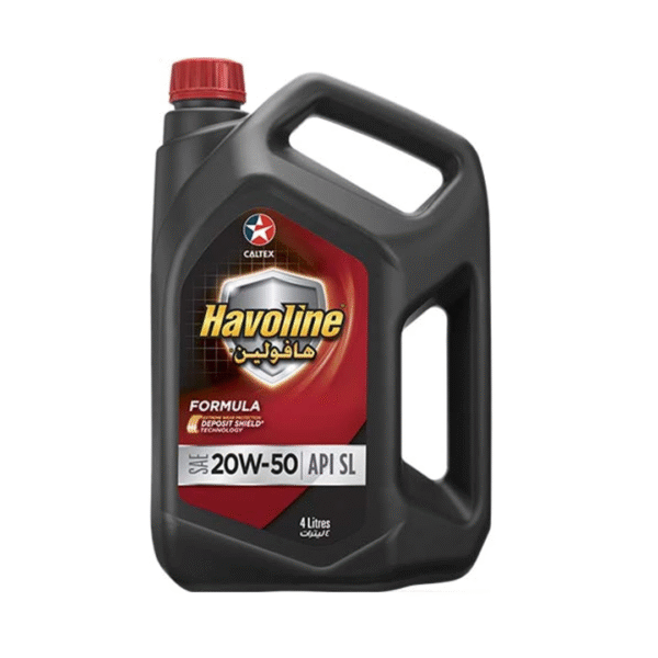 Caltex Havoline Formula 20W-50 SL – 4 Liters | High-Viscosity Engine Oil for Gasoline & Light Diesel Vehicles