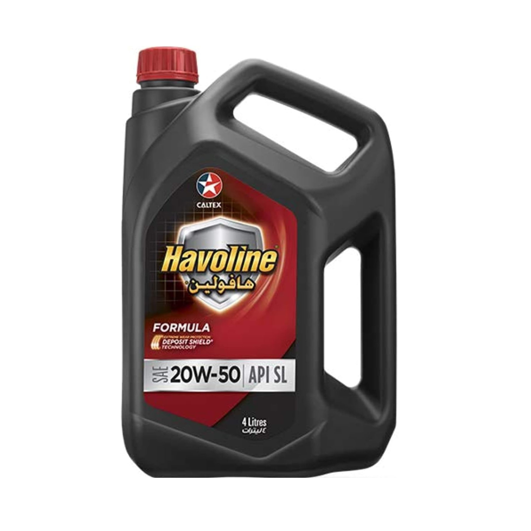 CALTEX HAVOLINE FORMULA 20w50 SL 4x4L Caltex Havoline Formula 20W-50 SL – 4 Liters | High-Viscosity Engine Oil for Gasoline & Light Diesel Vehicles - Image 1