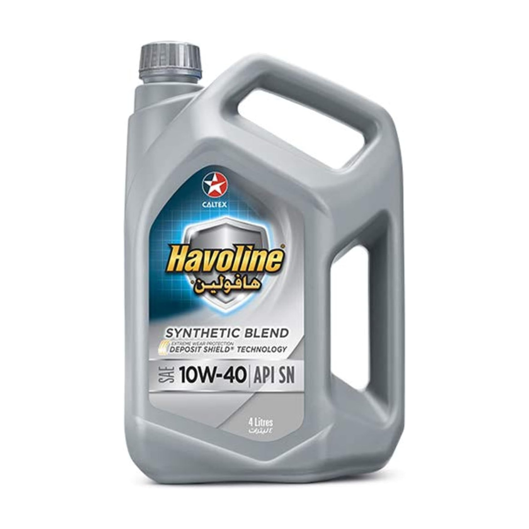 CALTEX SYNTHETIC BLEND 10w40 SN 4x4L Caltex Havoline Synthetic Blend 10W-40 SN – 4 Liters | Semi-Synthetic Engine Oil for Gasoline Vehicles - Image 1