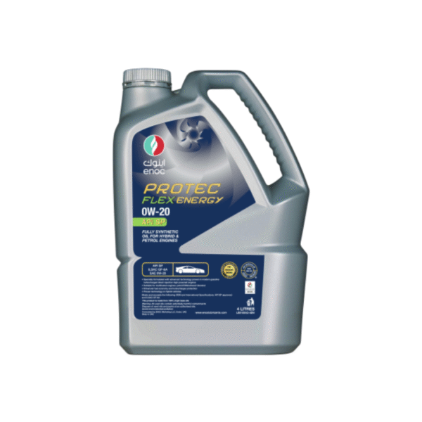 ENOC Protec Flex Energy SP 0W‑20 – 4 L | Fully Synthetic Engine Oil (API SP / ILSAC GF‑6A / GM dexos1 Gen 3)