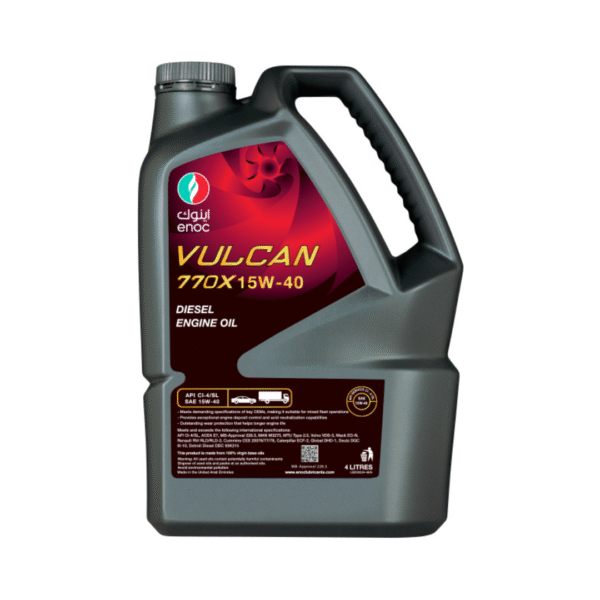 ENOC VULCAN 770X DEO 15W-40 CI-4 5L – Premium Heavy-Duty Diesel Engine Oil for Superior Protection
