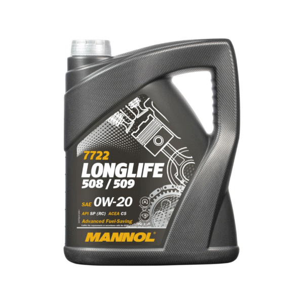 MANNOL MN7722 Longlife 508/509 0W-20 – 5 Litre | Fully Synthetic Engine Oil for Modern VW & European Engines