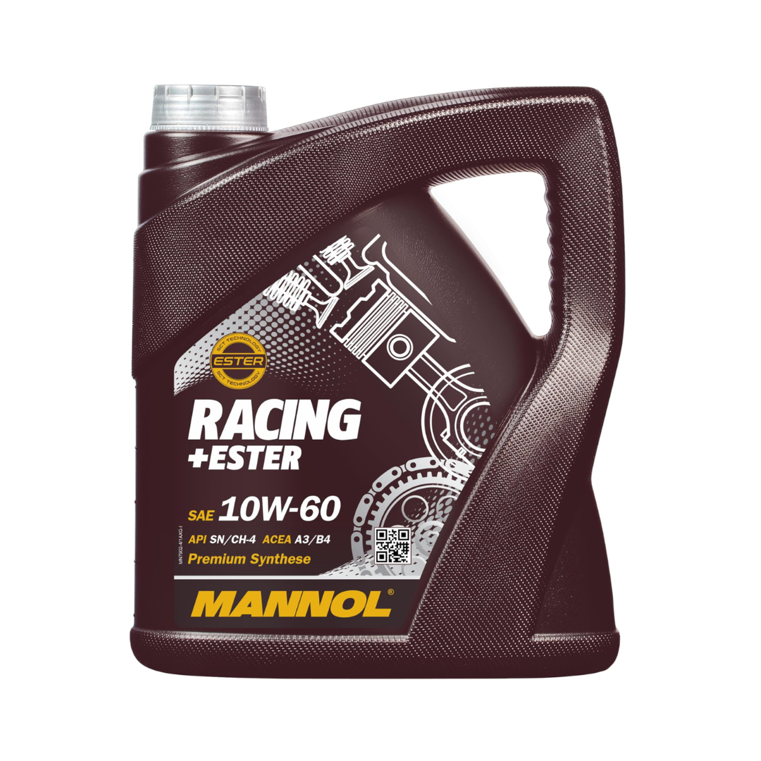 MN7902 RACING+EASTER 10w60 4L MANNOL MN7902 Racing + Ester 10W-60 – 4 Litre | Fully Synthetic High-Performance Engine Oil - Image 1