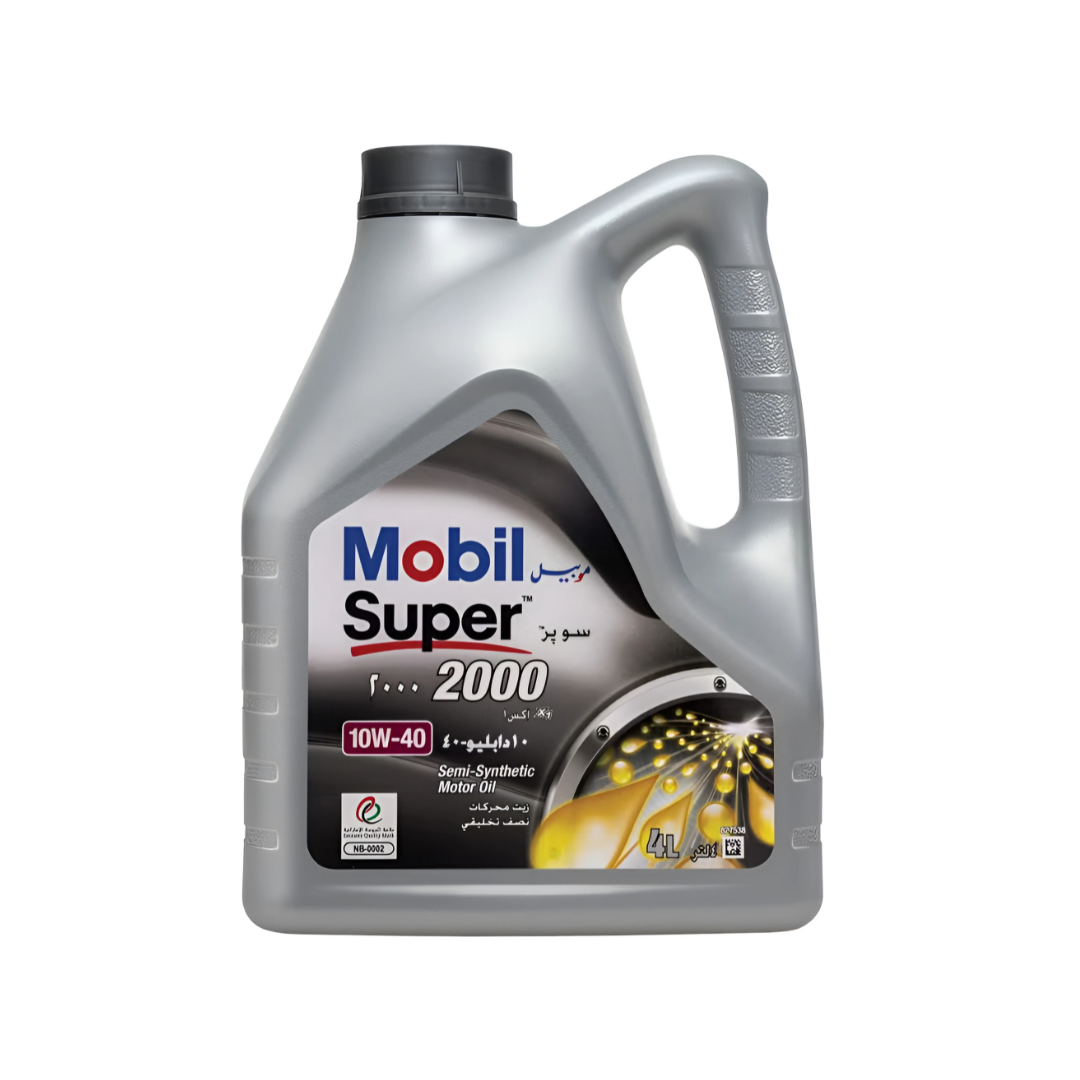 MOBIL SUPER 2000 10w40 4L Mobil Super 2000 10W-40 4L – Synthetic Technology Engine Oil | Enhanced Protection for Gasoline & Diesel Engines - Image 1