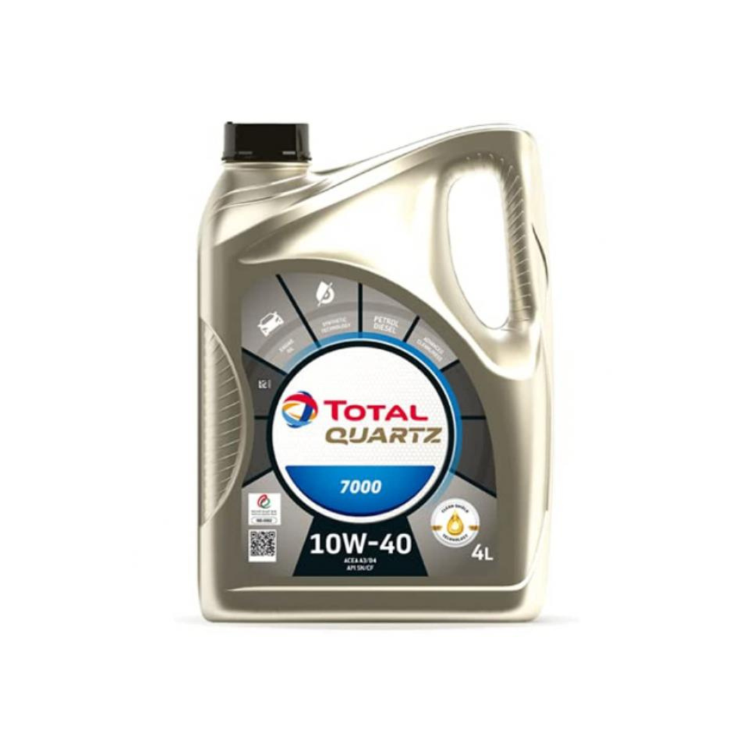 TOTAL QUARTZ 7000 10W-40 SN Engine Oil – 4L TOTAL QUARTZ 7000 10W-40 SN Engine Oil – 4L | Semi-Synthetic Motor Oil for Gasoline & Diesel Engines - Image 1