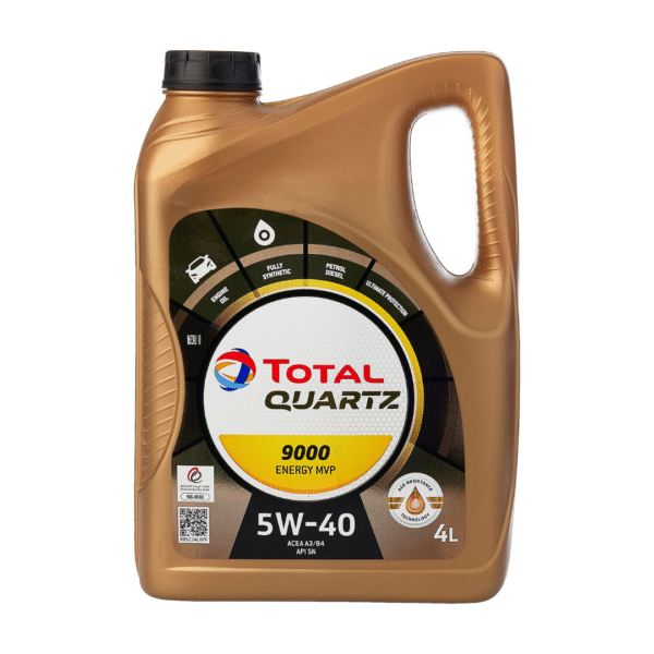 TOTAL QUARTZ 9000 5W-40 EGY MVP Engine Oil – 4L | Fully Synthetic Motor Oil for Gasoline & Diesel Engines