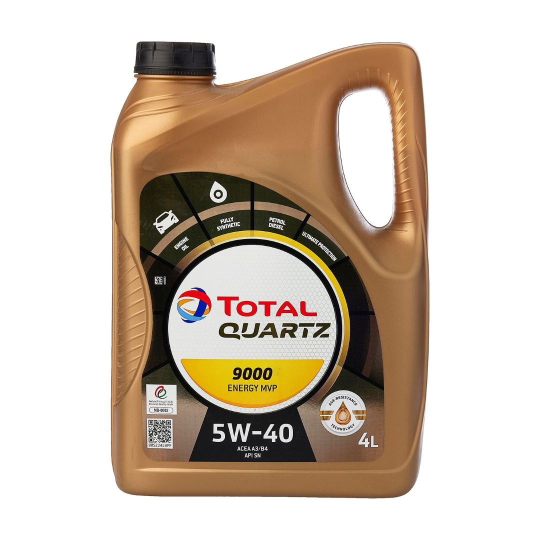 TOTAL QUARTZ 9000 5w40 EGY MVP 3x4L TOTAL QUARTZ 9000 5W-40 EGY MVP Engine Oil – 4L | Fully Synthetic Motor Oil for Gasoline & Diesel Engines - Image 1