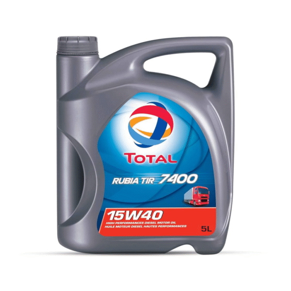 TOTAL RUBIA TIR 7400 15W-40 Engine Oil – 5L | Premium Diesel Engine Oil for Trucks, Buses & Off-Road Equipment