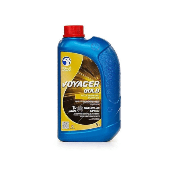ADNOC Voyager Gold 5W-40 SN 1L – Fully Synthetic High-Performance Engine Oil for Gasoline Engines