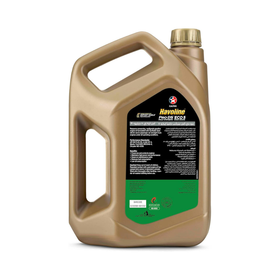 fdf Caltex Havoline Pro DS Fully Synthetic 5W-30 – 4 Liters | Advanced Full Synthetic Motor Oil for Petrol & Diesel Engines - Image 2
