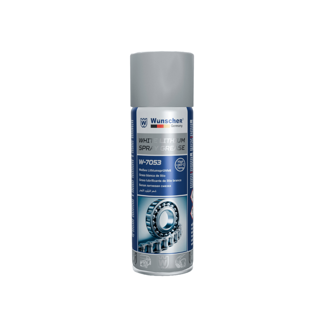 Untitled design Wunscher W7053 White Lithium Spray Grease 450ml – Heavy-Duty Lubricant for Metal-to-Metal Protection - Image 1