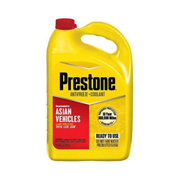 Prestone 50% Coolant for Asian Vehicles 3.78L – Long-Life Engine Antifreeze & Radiator Protection